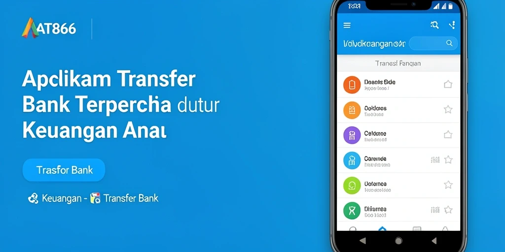 Tampilan antarmuka aplikasi Transfer Bank AT866 yang intuitif dan sederhana.