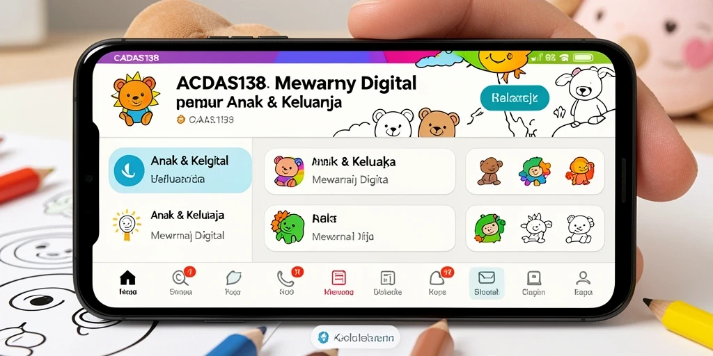 Tampilan antarmuka aplikasi CADAS138 yang menarik dan ramah anak.