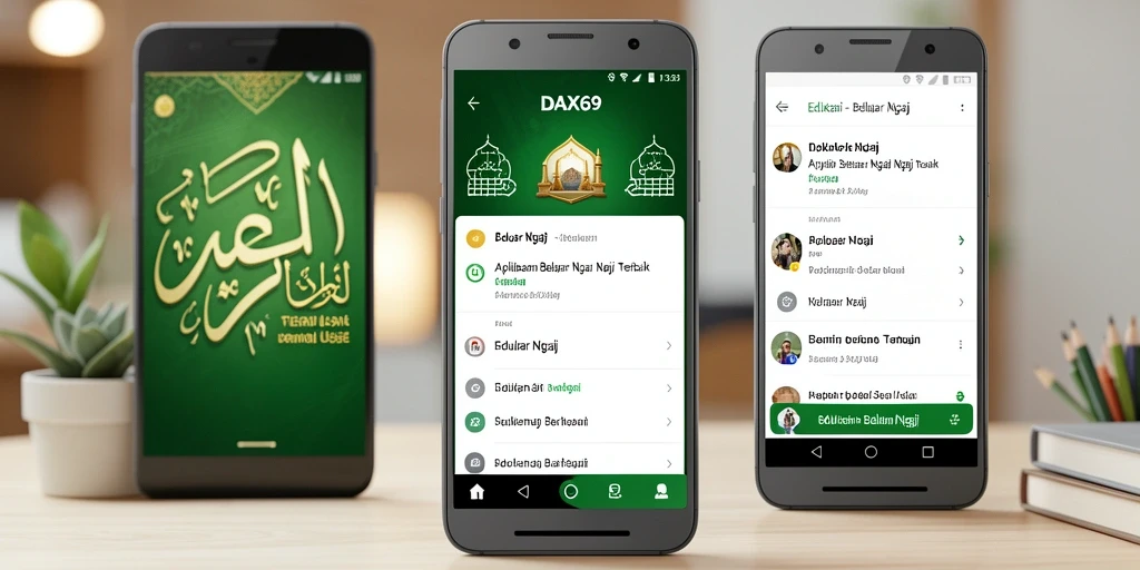 Tampilan antarmuka aplikasi DAX69 yang sederhana dan menarik.