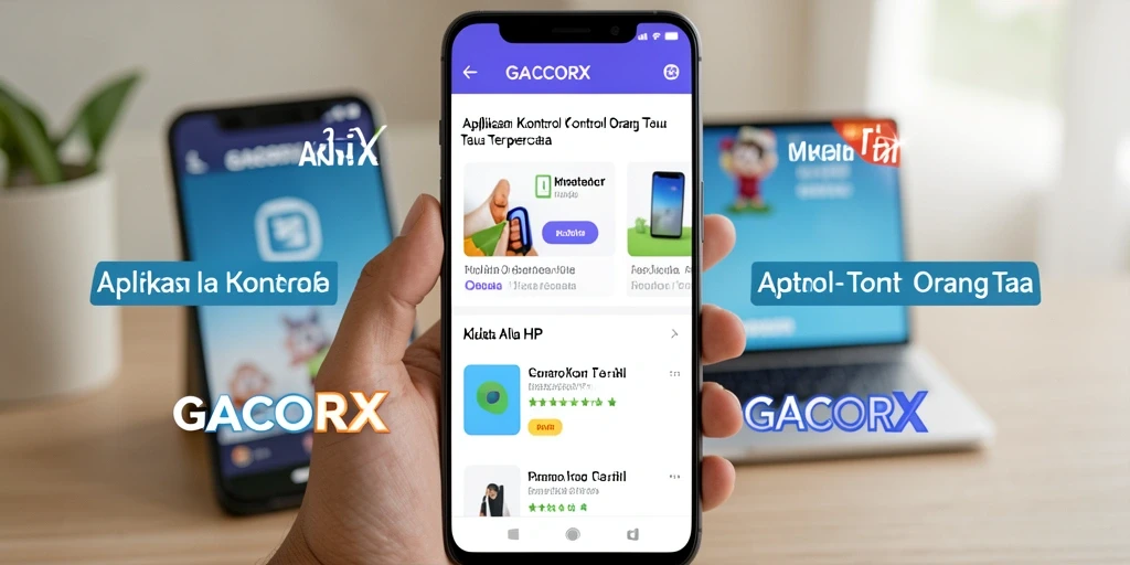 Antarmuka GACORX menunjukkan fitur kontrol orang tua yang intuitif.