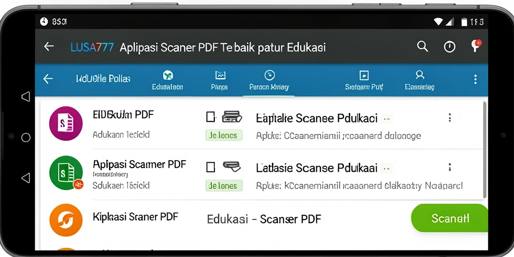 Antarmuka pengguna LUSA777 yang intuitif untuk pemindaian PDF.