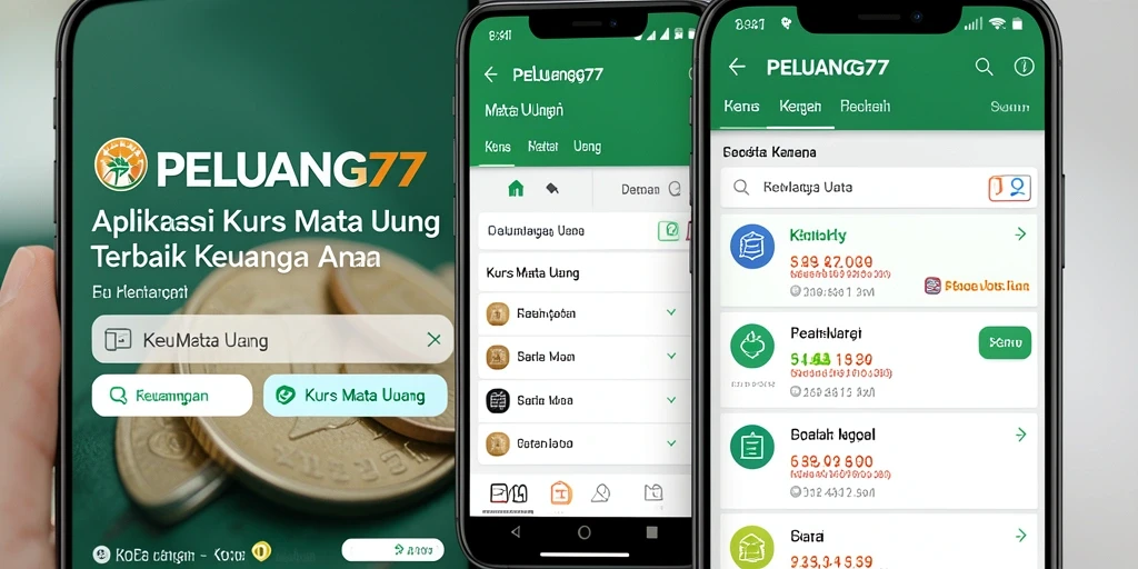 Tampilan antarmuka PELUANG77 dengan informasi kurs mata uang.