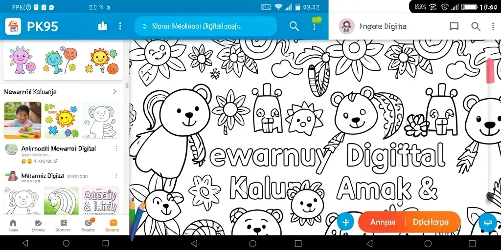 Tampilan antarmuka PK95 yang ceria dan interaktif.
