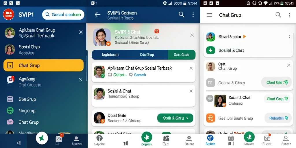 Tampilan antarmuka SVIP1 dengan fitur Chat Grup yang menarik.