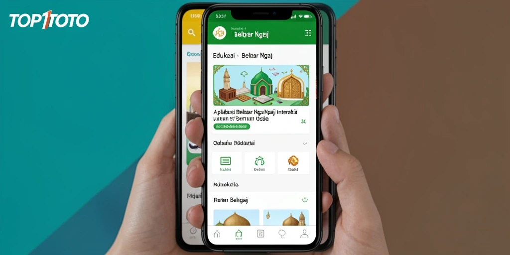 Antarmuka aplikasi TOP1TOTO yang user-friendly untuk belajar ngaji.