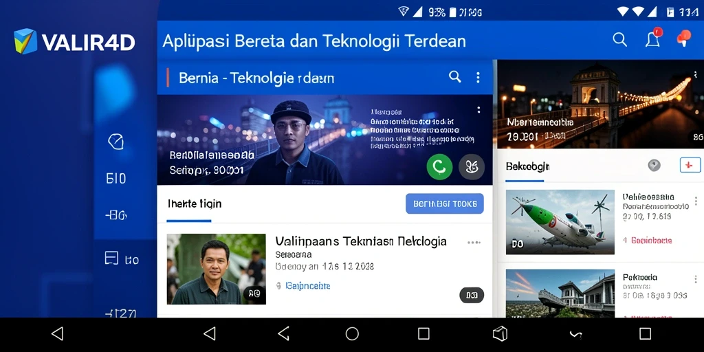 Tampilan antarmuka pengguna aplikasi VALIR4D yang modern dan informatif.