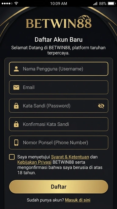 Panduan Registrasi Akun Betwin88 untuk Android